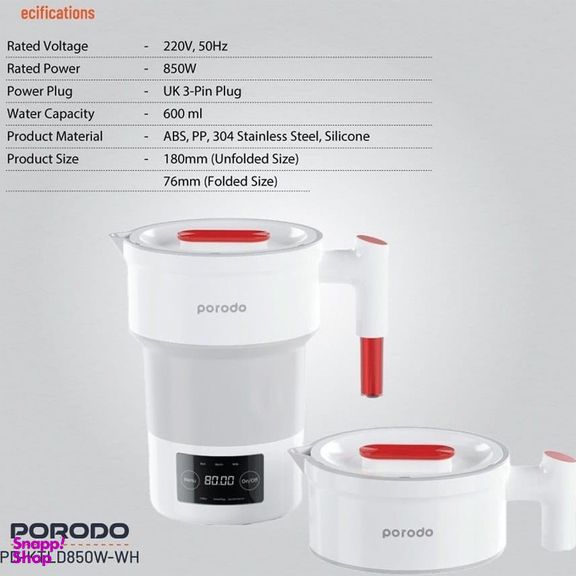 کتری برقی تاشو قابل حمل پرودو مدل PD-KTLD600