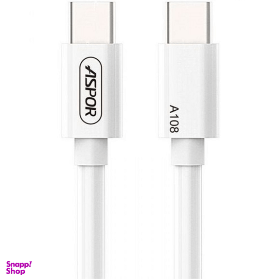 کابل دیتا Type-C آسپور کد A108 Type-C طول 1.2 متر