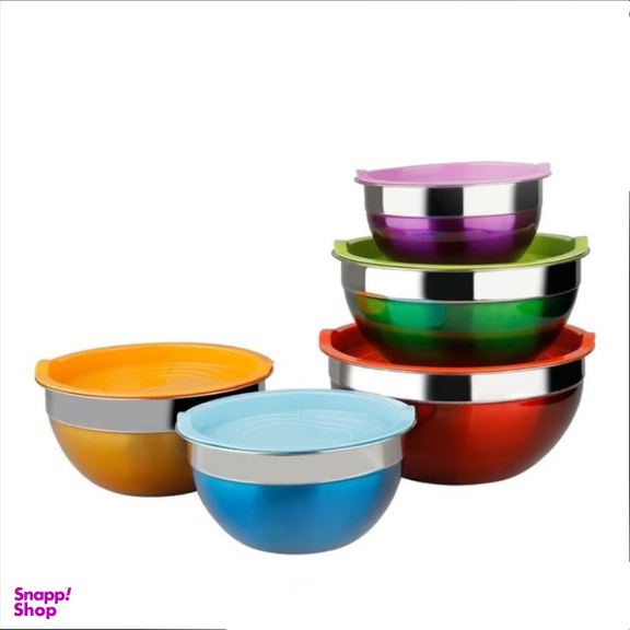 لگن آشپزخانه استیل مدل s105c مجموعه 5 عددی