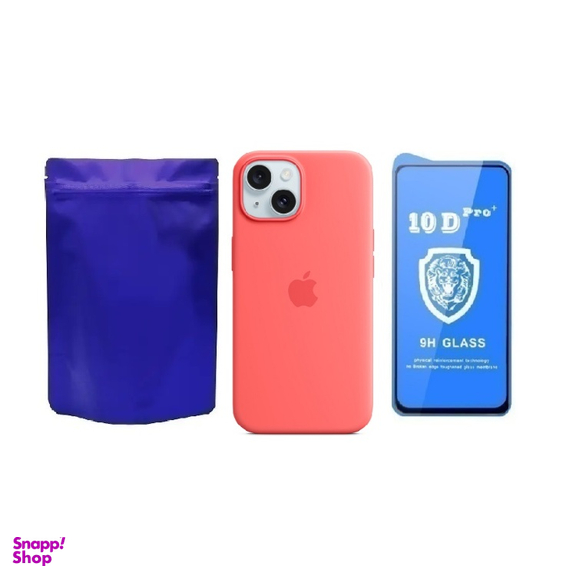 کاور گوشی موبایل مدل M-B Silicon مناسب اپل iPhone 15 به همراه محافظ صفحه نمایش Ten-D