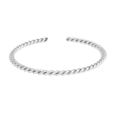 بنگل نقره مردانه مدل پیچی کد 078