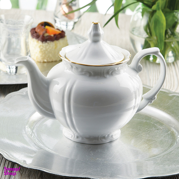 قوری چینی زرین ایران مدل چای چهار ترک 5 زرین درجه یک