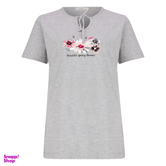 تیشرت راحتی زنانه کد 1021 رنگ خاکستری