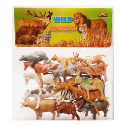 فیگور نیکی تویز مدل حیوانات وحشی و اهلی مجموعه 21 عددی