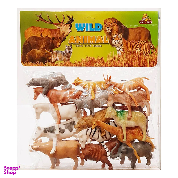 فیگور نیکی تویز مدل حیوانات وحشی و اهلی مجموعه 21 عددی