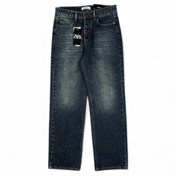 شلوار بگ مردانه طرح زارا کد 3630 رنگ آبی تیره