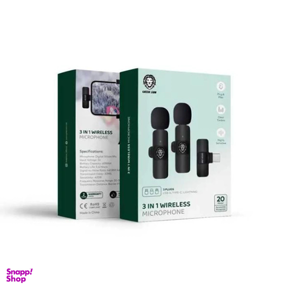 میکروفون یقه ای گرین لاین مدل GN3WIRMICPBK