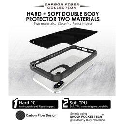 کاور گوشی موبایل سامورایی مدل Carbon Fiber مناسب iPhone X / iPhone Xs