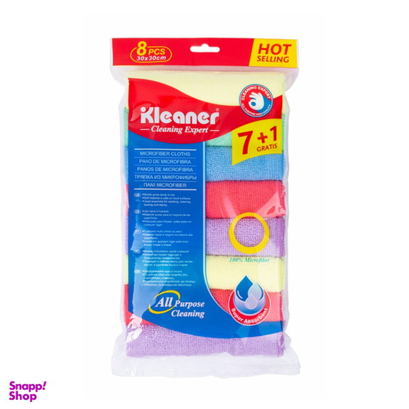 دستمال میکروفایبر کلینر مدل GSG006 مجموعه 8 عددی