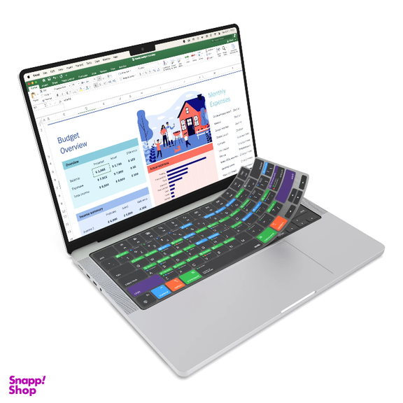 محافظ کیبورد لپ تاپ جی سی پال مدل VerSkin Excel Shortcut