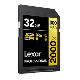 کارت حافظه SDXC لکسار مدل GOLD کلاس 10 استاندارد UHS-II U3 سرعت 300MBps 2000X