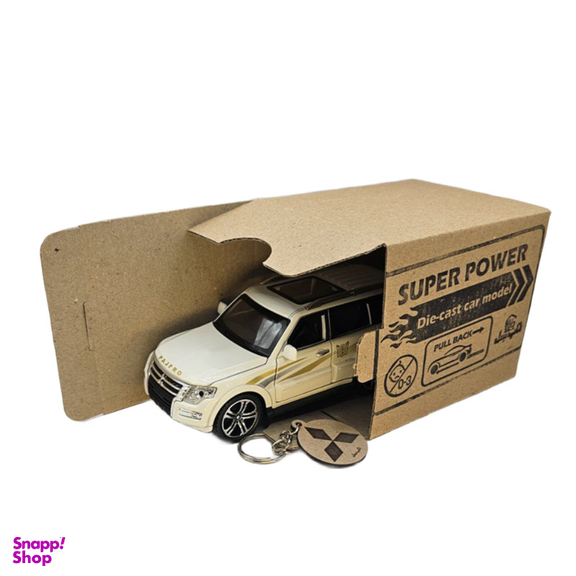 ماکت ماشین ناب سل مدل میتسوبیشی پاجرو فلزی موزیکال mitsubishi pajero به همراه جاسوییچی