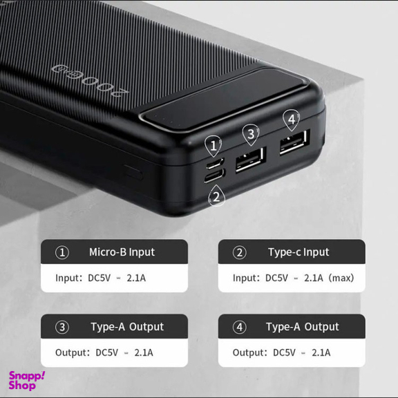 پاوربانک اوی مدل P6K 10.5W ظرفیت 20000 میلی آمپر ساعت