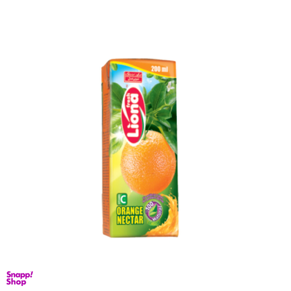 آبمیوه پاکتی لیونا با طعم پرتقال حجم 200 میلی لیتر