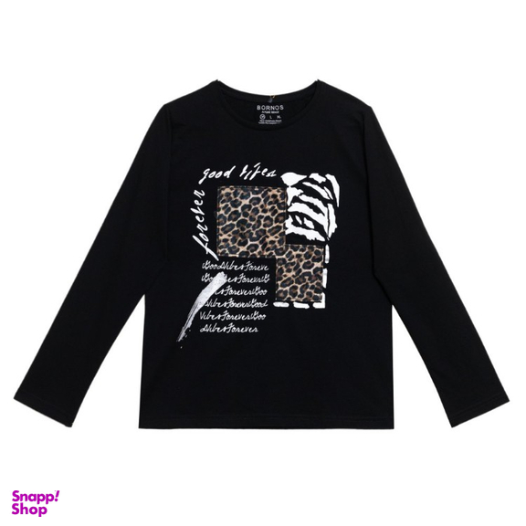 بلوز زنانه برنس مدل ناردین رنگ مشکی