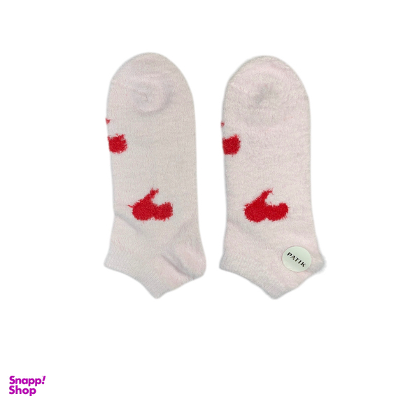 جوراب زنانه مچی پشمی طرح قلب کد 24243