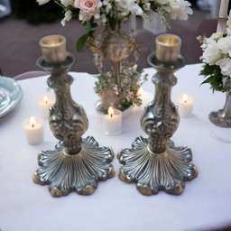 جاشمعی برنجی طرح آنتیک مجموعه 2 عددی