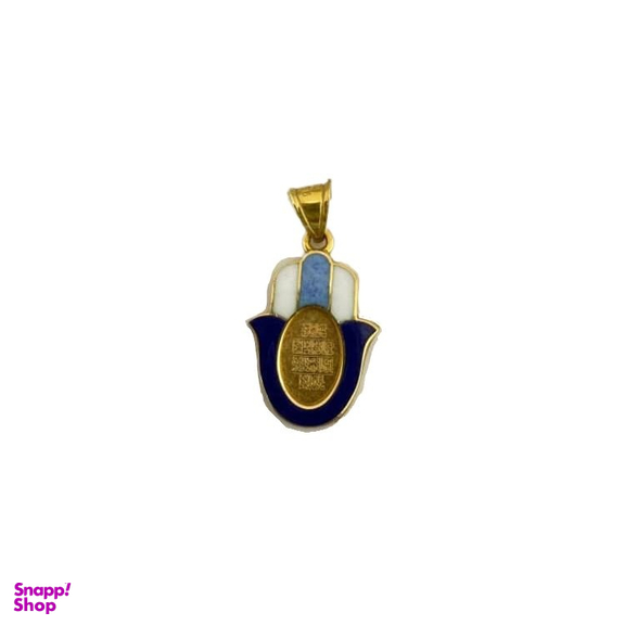 آویز گردنبند طلا 18 عیار زنانه مدل چشم نظر طرح دست همسا