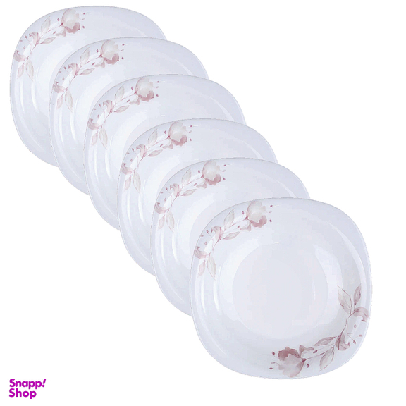 بشقاب غذاخوری گلدن اپال کد B مرینوس مربع بسته 6 عددی