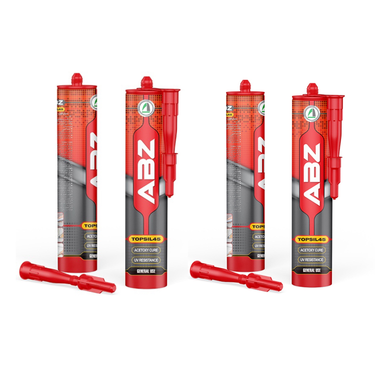 چسب آکواریوم سفید ای بی زد کد TOPSIL45CWH حجم 275 میلی لیتر بسته 4 عددی