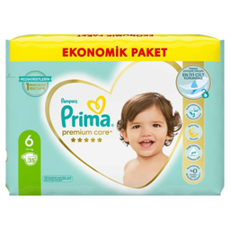 پوشک بچه پریما مدل New Premium Care سایز 6 بسته 35 عددی