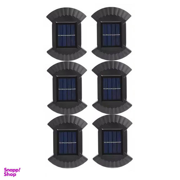 چراغ دیواری خورشیدی مدل دوطرفه پازلی بسته 6 عددی