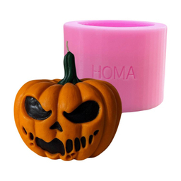 قالب شمع مدل کدو وحشت رنگ صورتی