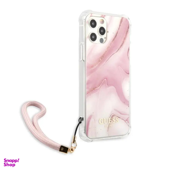 کاور موبایل گس مدل Marble مناسب اپل iphone 12/12 pro به همراه بند
