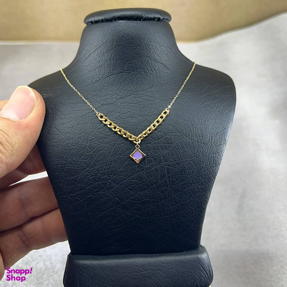 گردنبند طلا 18 عیار زنانه طرح کارتیر ظریف بافت ریز کد 69846