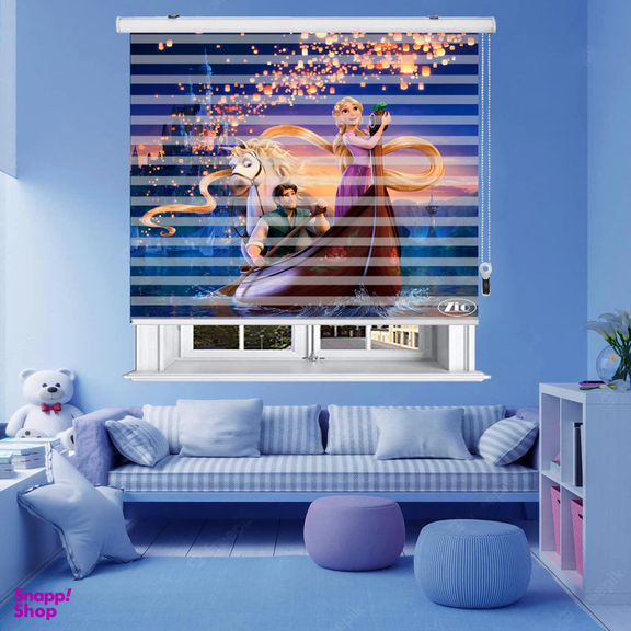 پرده زبرا زیو مدل K3129 Rapunzel سایز 200x200 سانتی متر