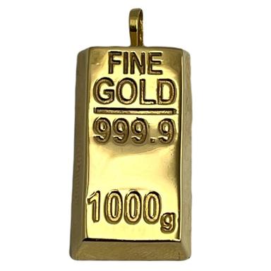 پلاک گردنبند طلا 18 عیار زنانه الوند گلد مدل شمش کد 73530