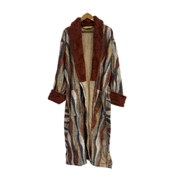 حوله پالتویی برق لامع مدل چاپی کد 163