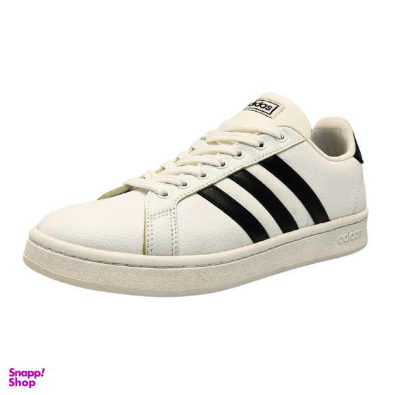 کفش ونس مردانه طرح آدیداس گرند کورت کد B759 رنگ سفید مشکی