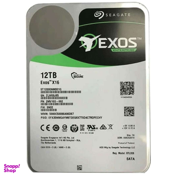هارد دیسک اینترنال سیگیت مدل Exos X16 ST12000NM001G ظرفیت 12 ترابایت
