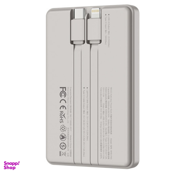 پاور بانک 22.5 وات رسی مدل RPB-P40 ظرفیت 10000 میلی آمپر ساعت به همراه کابل Type-C و لایتنینگ
