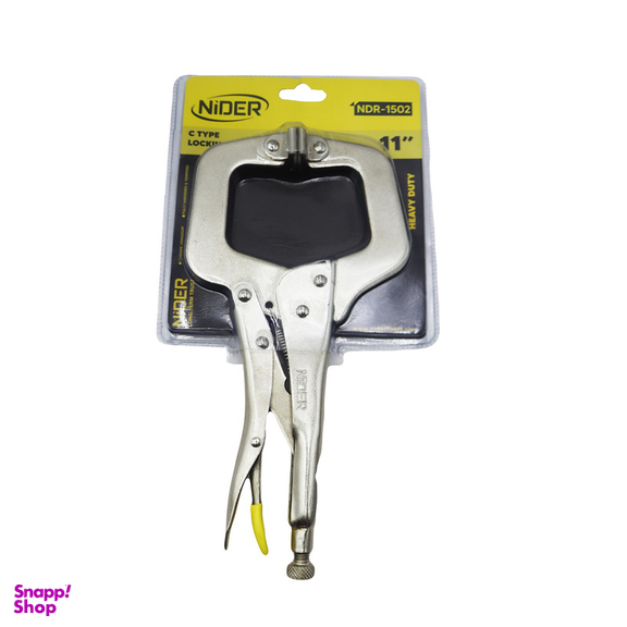 انبر قفلی ورق گیر نیدر مدل فک لقلقه ای کد YP-NDR-1502-280MM سایز 11 اینچ