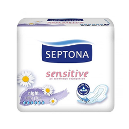 نوار بهداشتی سپتونا مدل Night Sensitive بسته 8 عددی مجموعه 2 عددی