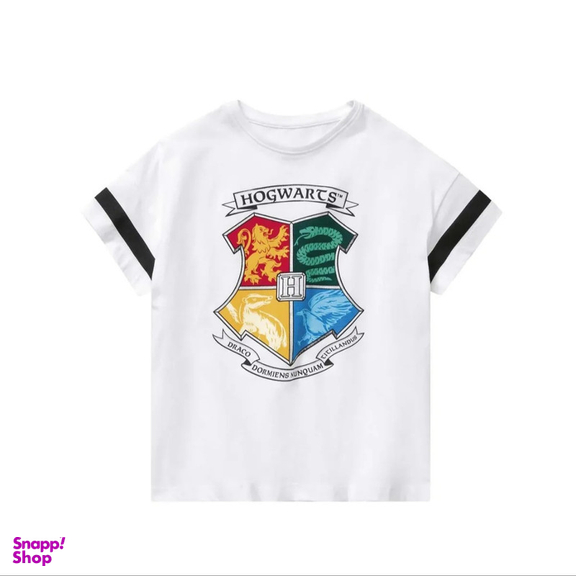 تیشرت آستین کوتاه دخترانه هری پاتر مدل ۱۲۳ رنگ سفید