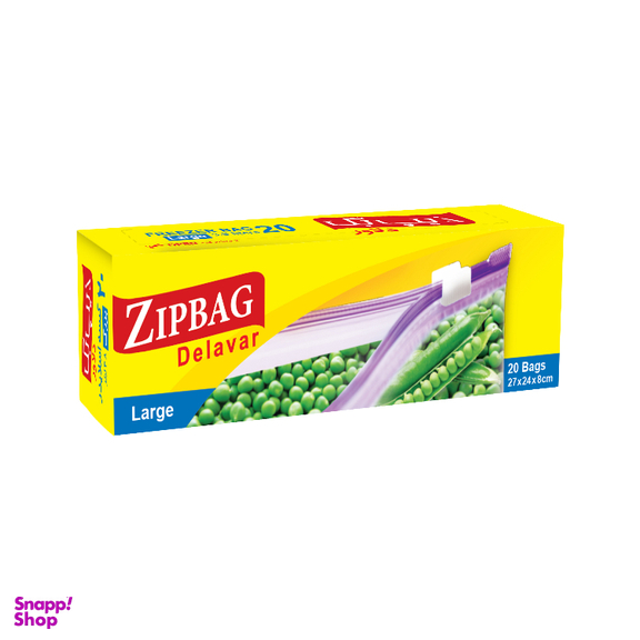 کیسه زیپ دار دلاور مدل L بسته 20 عددی