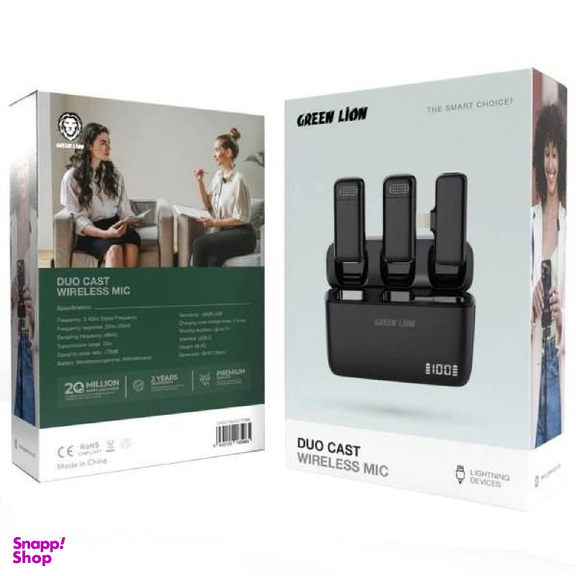 میکروفون بی سیم یقه ای گرین لاین مدل Duo Cast Wireless Mic