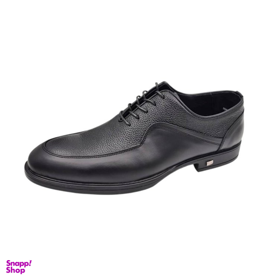 کفش رسمی مردانه چرم ریباری مدل D60 رنگ مشکی