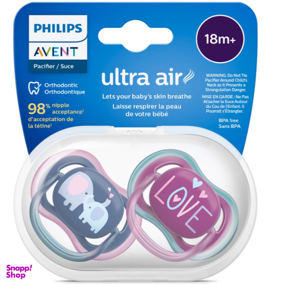 پستانک فیلیپس اونت طرح فیل و لاو کد 349/22 بسته 2 عددی