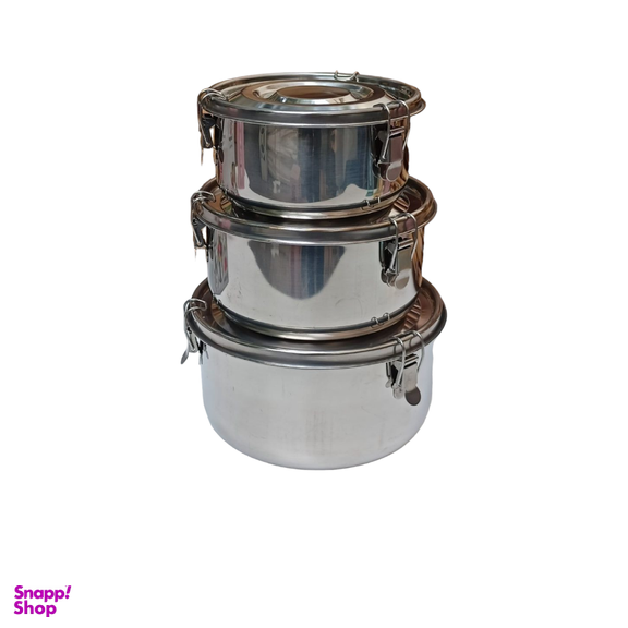 ظرف نگهدارنده غذا کد Sti003 مجموعه 3 عددی
