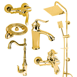 ست شیرآلات اهرمی اندیکا مدل نایس مجموعه 6 عددی