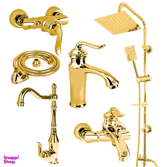 ست شیرآلات اهرمی اندیکا مدل نایس مجموعه 6 عددی