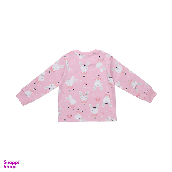 ست بلوز و شلوار طرح خرگوش کد 24203 رنگ صورتی