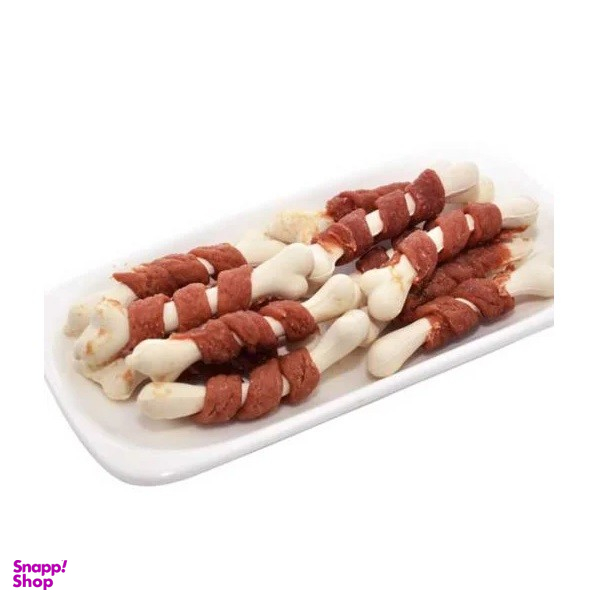 تشویقی سگ ا داگ مدل استخوان دورپیچ گوشت گاو وزن 100 گرم