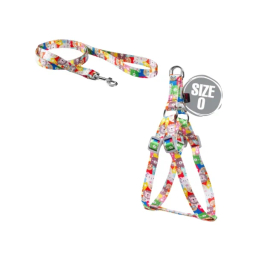 قلاده کتفی گربه و سگ نیناپت مدل ریتم کد 4130 سایز صفر به همراه لید