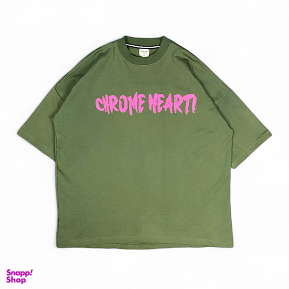 تیشرت طرح Chrome Heart کد C1 رنگ سبز