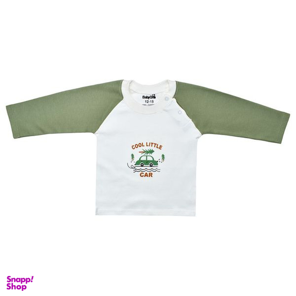 تیشرت آستین بلند نوزادی بی بی وان مدل تمام ماشین